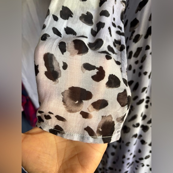 Cloth & Stone leopard print button down long sleeve maxi dress sz S - Picture 14 of 15